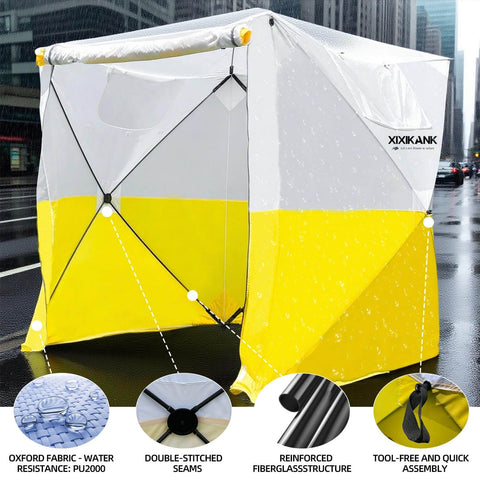 Pop Up Work Tent With Instant Tool Free Setup, Portable Shelter for Outdoor Worksite, Waterproof and UV Resistant, 6x6x6.6ft