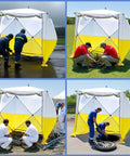 Pop Up Work Tent With Instant Tool Free Setup, Portable Shelter For Outdoor Worksite, Construction, Gardening And Roadside Repairs