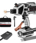Portable 110V ARC Stick Welder With IGBT Inverter, 120A, 6-Stage Current Control, includes welding rods and accessories