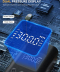 Screen display of Portable Tire Inflator And Cordless Air Compressor With 150 PSI LED Light Auto Shut Off Rechargeable Battery