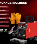Ultra Portable 110V ARC Welder Stick Machine, 250Amp Mini GNI Welder With 20 Rods, Lightweight 3.5lb and gloves displayed