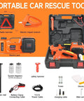 Fast 5-Ton Electric Car Jack Kit With 12V Hydraulic Lift And Impact Wrench For SUV MPV Sedan And Truck in portable tool box