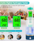 portable hydrogen water tester displaying readings in ppb and ppm modes