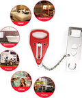 Two pack portable door locks deliver quick, tool free privacy and extra safety for home, hotel, or travel, blocking entry from the outside.