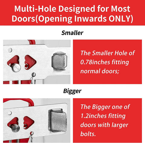 Two pack portable door locks deliver quick, tool free privacy and extra safety for home, hotel, or travel, blocking entry from the outside