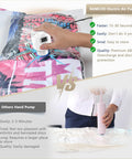 Portable Electric Vacuum Pump For Travel And Home That Quickly Deflates Vacuum Storage Bags by BAMCOO, compared to hand pump.