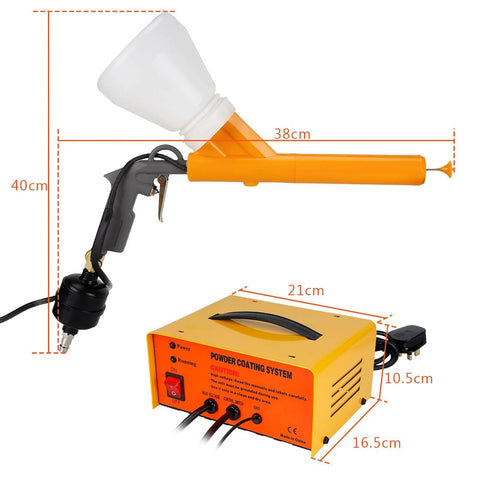 Five Stage Powder Coating System Kit With Foot Switch Portable Manual Spray Gun Electrostatic Powder Coating Gun