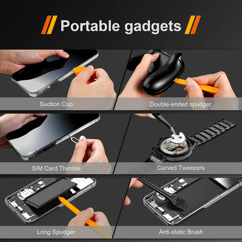 Portable gadgets from 40 Piece Precision Screwdriver Set With Torx Triwing And Phillips Bits for various electronics repair tasks