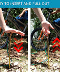 Portable Ground Rod With Ground Wire Lug Half Inch Diameter And 18 Inch Length Oval Eye Design For Easy Driving And Removal Demonstration