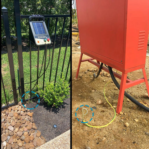Portable Ground Rod With Ground Wire Lug Half Inch Diameter And 18 Inch Length Oval Eye Design used with generator and fence
