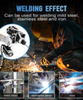Portable Handheld Welder Inverter 110V With IGBT Tech Beast Mode Adjustable 20 To 120 Amp Arc Welder in action welding steel