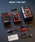 Portable 3000A Jump Starter With Air Compressor For Cars And Trucks, 12V Supersafe Lithium Battery Booster, and accessories