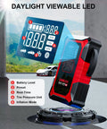 Portable 3000A Jump Starter With Air Compressor For Cars And Trucks, digital display features real-time tire pressure monitor