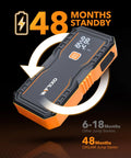 6000A Jump Starter For Gasoline And 12L Diesel Engines Portable Car Battery Jumper Starter 12V Lithium Jump Box With Jumper Cables LED Display