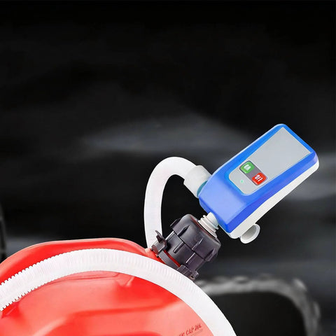 High Efficiency Automatic Oil Suction Pump With ABS Body attached to red canister