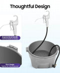 Portable Handheld Oiler Bucket And Oil Gun Kit 4.55L One Gallon With 4.59ft Long Hose ergonomic design and bucket snaps