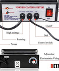 Control panel of Portable Powder Coating System With Electrostatic Spray Gun And Foot Switch Includes Nozzles And Powder Cups 5 Level Adjustment