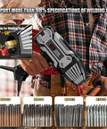 Portable 250 Amp Stick Welder With 110V Inverter LCD Display Arc Force Anti Stick, handheld welder in use with welding rods.