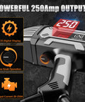 Portable 250 Amp Stick Welder With 110V Inverter LCD Display Arc Force Anti Stick Handheld Welder Beast close-up showing controls