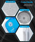 Product details of Compact Portable Twin Tub Washing Machine And Dryer 16.5 Lb Capacity Wash And Spin In One Go Space Saving Laundry Combo