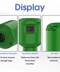 Portable 5000Pa Vacuum Storage Pump for Fast Compression of Comforters and Clothes 55W Energy Saving Ultra Compact Travel Friendly Electric Air Pump by Morecoo On The Go product display with removable air extractor and air vent.