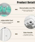 Portable Washer And Dryer Combo For Small Spaces With One Point Eight Cu Ft Capacity Including 18 Lb Wash Load And 12 Lb Dry Load Details