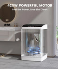 Compact Portable Washing Machine For Apartments With 35 Lb Capacity, 12 Wash Cycles, shown in a modern bathroom setup