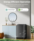 Compact 1.6 Cu Ft Portable Washing Machine With Wheels 11 Lb Capacity Fully Automatic Top Load Washer in Magnetic Gray next to sink