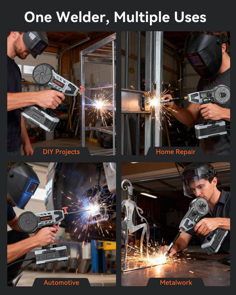 2 In 1 Handheld MIG And Stick Welder For Home DIY And Farm Repair PLOWIC 250A Portable used in various welding projects
