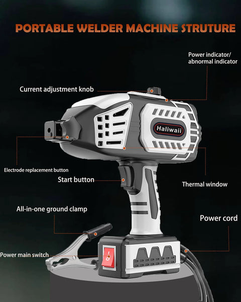 Pro Grade 120 Amp Portable Welder With IGBT Inverter And Five Current Settings Handheld Arc Welder Gun close-up