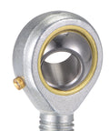 Close-up of POS12 Spherical Rod End Bearing 12mm Bore With Self-Lubricated Joint M12x1.75 Left Hand Male Thread