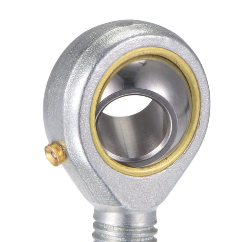 Close-up of POS12 Spherical Rod End Bearing 12mm Bore With Self-Lubricated Joint M12x1.75 Left Hand Male Thread