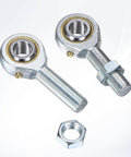 4 Pack POSB8 Rod End Bearings With 1/2 Inch Bore And 1/2-20 Left Hand Thread Self Lubricating Steel Joint With Jam Nuts