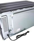 Back view of Bench Top Powder Coating Oven 1600 Watt 120 Volt With 450 Degree Capacity showing built-in cord and vent.