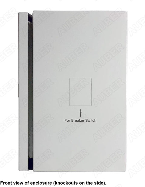 Front view of Powder Coating Oven Controller Kit 240V 50A 12000W DIY Wiring Kit PCO304 enclosure with breaker switch panel.