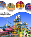 Sky Blue Powder Coating Paint For Metal Surfaces And Steel Structures 32 Oz Used On Playground Equipment