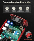 Internal view of Power Inverter 12V DC To 110V AC For Cars With Aluminum Housing showcasing protection features and components