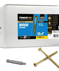 ✝️ Power Pro Premium Exterior Wood Screws, #10 x 4 Inch All-Purpose Deck Screws for Outdoor Projects, T-25 Star Bit, 900 Pieces