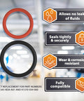 Two Piece Power Steering Pump Rubber Inlet And Outlet O Ring Seals Kit with durability and corrosion resistance features.