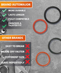Two Piece Power Steering Pump Rubber Inlet And Outlet O Ring Seals Kit With Premium Durable Rubber on a gray surface