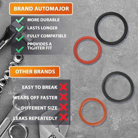 Two Piece Power Steering Pump Rubber Inlet And Outlet O Ring Seals Kit With Premium Durable Rubber on a gray surface