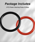 Power Steering Pump Rubber Inlet And Outlet O Ring Seals Kit For Acura And Honda Cars Pro Grade Includes DIY Friendly Inlet And Outlet Seals Fits MDX RDX TL RSX Integra CL RL And More Replaces 91370 SV4 000 91345 RDA A01 package showing black and red O-rings.