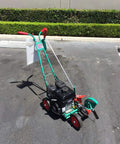 Power trim edger with 7 Inch By 1.5 Inch Steel Ball Bearing Wheel For Power Trim Edger Replacement OEM Part 332 Made In USA.