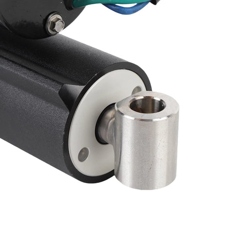 Qqmora power trim tilt assembly silver cylindrical mounting bushing on black outboard housing