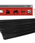 PP Plastic Welding Rods 40 Pcs Pack Diameter One Eighth Inch 3mm Round Sticks Thirteen Inch Long with packaging label shown