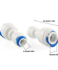 Durable PP Quick Straight Push Connector Kit Five Pack One Quarter Inch To Three Eighths Inch OD Water Tube Fittings for RO Systems