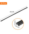 20 Pcs 8 Inch Black PP Plastic Welding Rods Kit For Polypropylene Welding Strips Pro Grade For Car Bumpers Kayak Repair