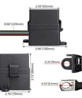 Dimensions and features of 12V Pre Wired Fuse Relay Box With Two 4 Pin 80A Relays And Six ATC ATO Blade Fuses Ready For Cars Trucks Jeeps Heavy Duty Automotive Power Distribution Block Kit Pre Wired Input And Output Pins For Easy Plug And Play Wiring