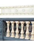 2 Pack Precast Baluster Rail Concrete Molds For Balcony Railings With Roman Column Style 19.68 Inch Long Plastic Garden Cement Molds