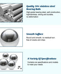 2mm Stainless Steel Precision Balls Set, 1500 Pcs of 304 Grade Bearing Balls for Models, Bearings, and Crafts, Ideal for Model Making, Robotics, Jewelry, and DIY Friendly Miniature Projects, emphasizing smooth surface and variety.
